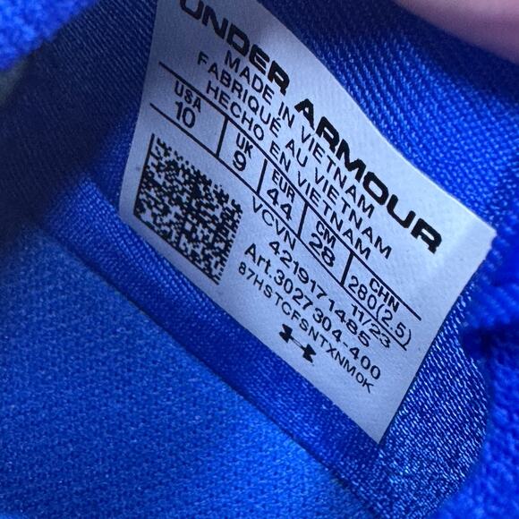 Under Armour Highlight‎ 2 MC Men’s Size 10 Knit Football Cleats 3027304-400 Blue main image 9